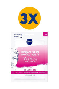 Nivea Urban Skin Işıltı Nemlendiricili Soyulabilir Kağıt Yüz Maskesi 3 Adet