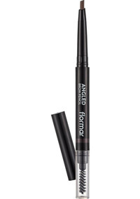 Flormar Angled Brow Asansörlü Çift Taraflı Fırçalı İnce Uçlu Suya Dayanıklı Kaş Kalemi Kahverengi