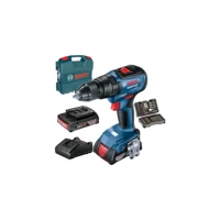 Bosch GSB 18 V 2.0 Ah Kömürsüz Darbeli Akülü Vidalama Makinesi + 43 Parça Set