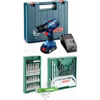 Bosch GSB 180-Li 18 V 2.0 Ah Kömürsüz Darbeli Akülü Vidalama Makinesi + 41 Parça Uç ve Allen Takımı