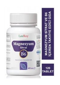 Leeroy Magnezyum Sitrat Yetişkin Mineral 120 Adet