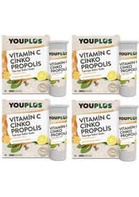Youplus Vitamin C Çinko Propolis Portakallı Yetişkin 4x20 Adet