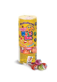 Multiball Multivitamin Elma Portakal Çilek Limon Tropical Meyve Çocuk Vitamin Mineral 15 Adet