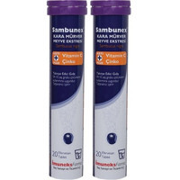 Sambunex Vitamin C Kara Mürver Yetişkin 2x20 Adet