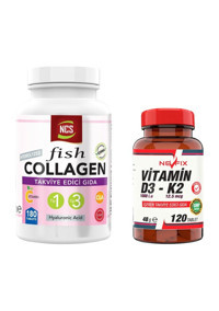 Ncs Kollajen Tip 1 - Tip 3 Yetişkin 180 Adet + Nevfix Vitamin D 120