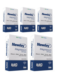 Newday Magnezyum Complex Yetişkin Mineral 5x60 Adet