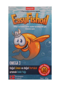 Easyvit Omega 3 Ve D Vitamini Portakallı Yetişkin 30 Adet