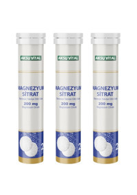 Aksu Vital Magnezyum Sitrat Yetişkin Mineral 3x20 Adet