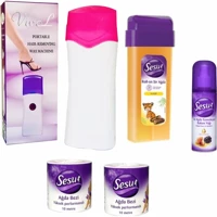Sesu 1+1 Roll-On Ağda Makinesi + Klasik Kartuş Ağda + 2xAğda Bezi + Temizleme Yağı