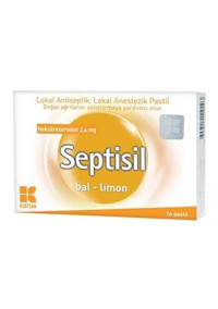 Septisil Heksilrezorsinol Bal Limon Yetişkin Mineral 16 Adet