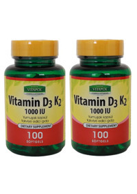 Vitapol Vitamin D3 K2 Yetişkin 2x100 Adet