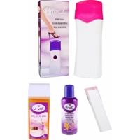 Vivol 1+1 Roll-On Ağda Makinesi + Naturel Kartuş Ağda + Ağda Bezi + Temizleme Yağı