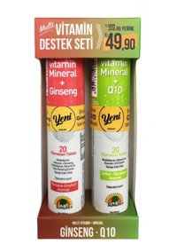 Sunlife Multivitamin Destek Seti Portakal Greyfurt Marakuya Şeftali Yetişkin 40 Adet
