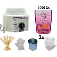 Depi 1+1 Boncuk Ağda Makinesi + Boncuk Ağda + Spatula + Eldiven + 2xMaske
