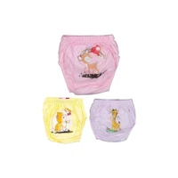 Babixkids 15 kg 3'lü Sızdırmayan Yıkanabilir Ceylan-Kedi-Zürafa Desenli Alıştırma Külodu