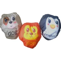 Poope's 9-10 kg 3'lü Sızdırmayan Yıkanabilir Aslan-Köpek-Penguen Desenli Alıştırma Külodu