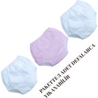 O L A 16-20 kg 3'lü Yıkanabilir Beyaz-Pembe Alıştırma Külodu