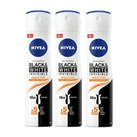 Nivea Invisible Black And White Pudrasız Ter Önleyici Antiperspirant Sprey Kadın 3x150 ml