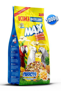 Kiki Excellent Max Menu Kabuklu Ballı Vitaminli Papağan Yemi 1 kg