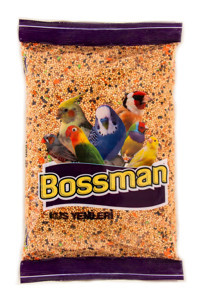 Bossman Süper Lüx Kabuklu Karışık Vitaminli Muhabbet Kuşu Yemi 1 kg