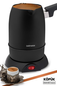 Goldmaster Köpük 850 W 5 Fincan Kapasiteli Çelik Elektrikli Cezve Siyah