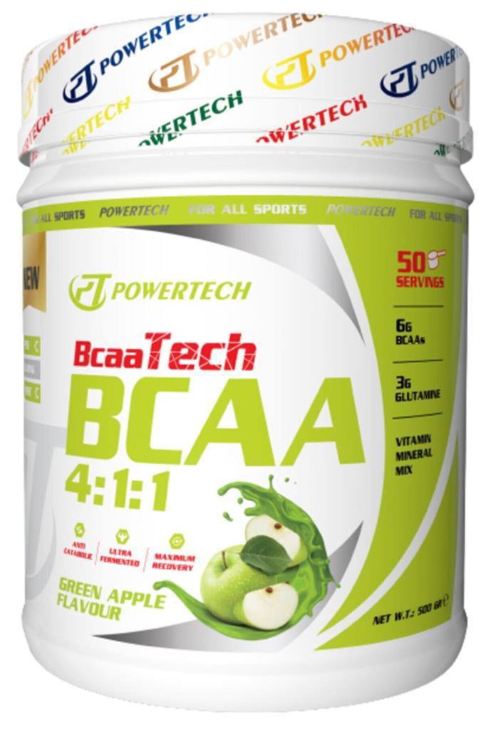 BCAAtech Yeşil Elma Aromalı Glutamin BCAA 500 gr Toz