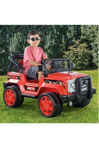 Dolu Hunter 12 V Üstü Açık Tek Kişilik Akülü Jip Kırmızı