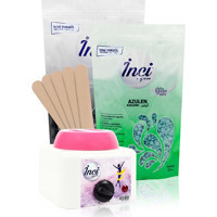 İnci 1+1 Boncuk Ağda Makinesi + 2xAzulen Siyah Boncuk Ağda + Spatula