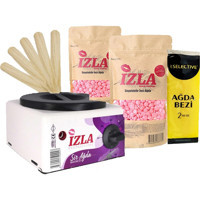 İzla 1+1 Boncuk Ağda Makinesi + 2xBoncuk Ağda + Spatula + Ağda Bezi