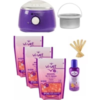 Semsa Waax Alfa 1+1 Boncuk Ağda Makinesi + 3xVivet Pudralı Boncuklu Ağda + Spatula + Temizleme Yağı