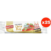 Koroplast Çilek Kokulu Büzgülü Orta Boy 55x60 cm Çöp Poşeti 20x25 Adet Beyaz