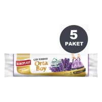 Koroplast Lavanta Kokulu Büzgülü Orta Boy 55x60 cm Çöp Poşeti 15x5 Adet Mor