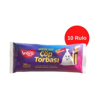 Vioraplast Küçük Boy 40x50 cm Çöp Poşeti 10 Adet Beyaz