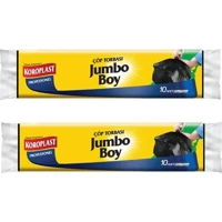 Koroplast Jumbo Boy 80x110 cm Çöp Poşeti 10x2 Adet Siyah
