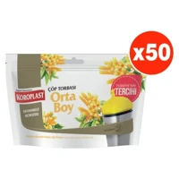 Koroplast Hanımeli Kokulu Orta Boy 55x60 cm Çöp Poşeti 15x50 Adet Sarı