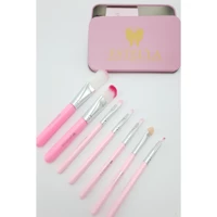 Hello Estel'la Kitty 7'li Allık Eyeliner Far Makyaj Fırça Seti Pembe