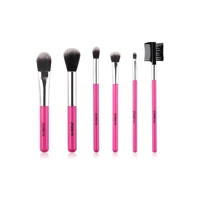 Zoreya 6'Sı 1 Arada 6'lı Allık Eyeliner Far Makyaj Fırça Seti Pembe