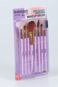 Solingen Voyage 8'li Allık Eyeliner Far Makyaj Fırça Seti Lila