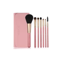 Zoreya 7'li Allık Eyeliner Far Makyaj Fırça Seti Pudra Rengi