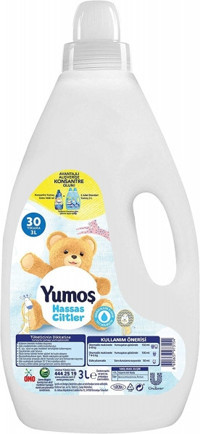 Yumoş Hassas Ciltler 30 Yıkama Yumuşatıcı 3 lt