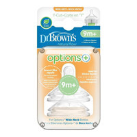 Dr. Browns Options+ Silikon 9 Ay+ Orta Akışlı Geniş Ağızlı Biberon Emziği