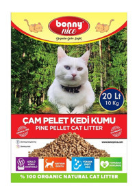 Bonny Nice Doğal Kalın Taneli Çam Pellet Kedi Kumu 20 lt