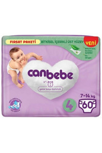 Canbebe 4 Numara Cırtlı Bebek Bezi 60 Adet