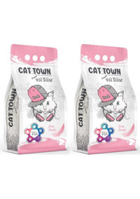 Cat Town Bebek Pudrası Kokulu Topaklanan İnce Taneli Bentonit Kedi Kumu 2x10 lt