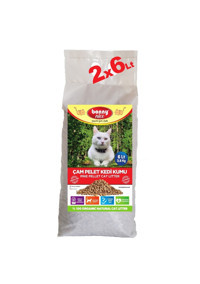 Bonny Nice Doğal Topaklanan Kalın Taneli Çam Pellet Kedi Kumu 2x6 lt