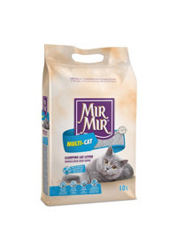 Mır Mır Multi-Cat Topaklanan İnce Taneli Aktif Karbonlu Kedi Kumu 2x10 lt