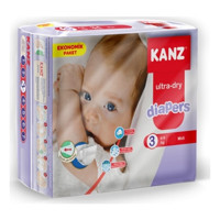 Kanz Ultra Dry 3 Numara Cırtlı Bebek Bezi 34 Adet