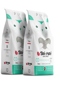 Toi Moi Kokusuz Topaklanan İnce Taneli Bentonit Kedi Kumu 2x10 lt