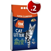 Akkum Marsilya Sabunu Kokulu Topaklanan İnce Taneli Bentonit Kedi Kumu 2x10 lt
