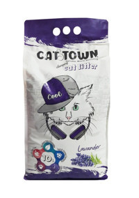 Cat Town Lavanta Kokulu Topaklanan İnce Taneli Bentonit Kedi Kumu 10 lt